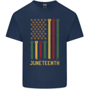 Juneteenth Emancipation Day USA Flag Kids T-Shirt Childrens Navy Blue