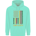 Juneteenth Emancipation Day USA Flag Mens 80% Cotton Hoodie Peppermint