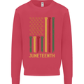Juneteenth Emancipation Day USA Flag Mens Sweatshirt Jumper Heliconia