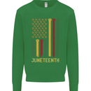 Juneteenth Emancipation Day USA Flag Mens Sweatshirt Jumper Irish Green