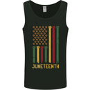 Juneteenth Emancipation Day USA Flag Mens Vest Tank Top Black