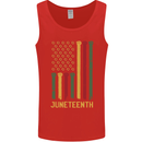 Juneteenth Emancipation Day USA Flag Mens Vest Tank Top Red