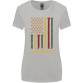 Juneteenth Emancipation Day USA Flag Womens Wider Cut T-Shirt Sports Grey