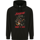 Jurassic Rawr n Roll T-Rex Dinosaur Guitar Rock Childrens Kids Hoodie Black