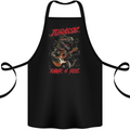 Jurassic Rawr n Roll T-Rex Dinosaur Guitar Rock Cotton Apron 100% Organic Black