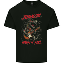 Jurassic Rawr n Roll T-Rex Dinosaur Guitar Rock Kids T-Shirt Childrens Black