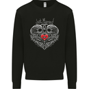 Just Married Skulls Gothic Marriage Goth Kids Sweatshirt Jumper Black