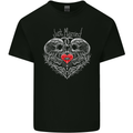 Just Married Skulls Gothic Marriage Goth Kids T-Shirt Childrens Black