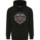 Just Married Skulls Gothic Marriage Goth Mens 80% Cotton Hoodie Black