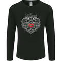 Just Married Skulls Gothic Marriage Goth Mens Long Sleeve T-Shirt Black