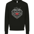 Just Married Skulls Gothic Marriage Goth Mens Sweatshirt Jumper Black