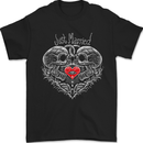 Just Married Skulls Gothic Marriage Goth Mens T-Shirt 100% Cotton Black