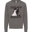 Just Married Under New Management Mens Sweatshirt Jumper Charcoal