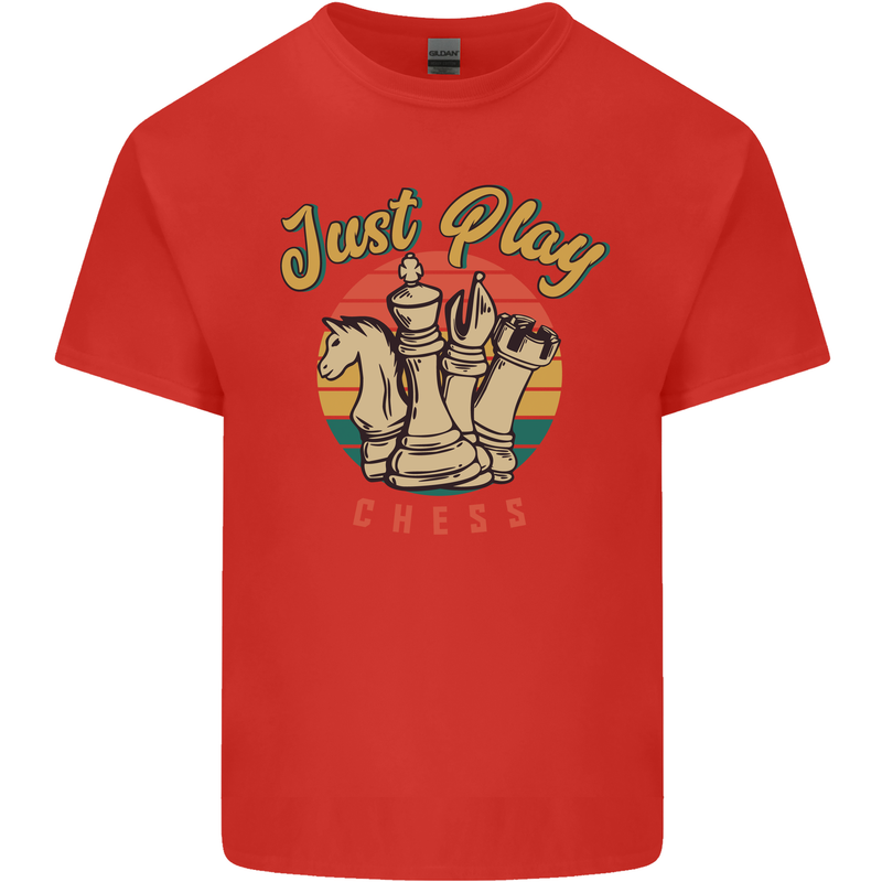 Just Play Chess Kids T-Shirt Childrens Red