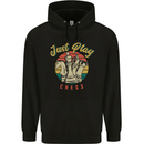 Just Play Chess Mens 80% Cotton Hoodie Black