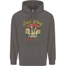 Just Play Chess Mens 80% Cotton Hoodie Charcoal