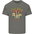 Just Play Chess Mens Cotton T-Shirt Tee Top Charcoal
