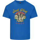 Just Play Chess Mens Cotton T-Shirt Tee Top Royal Blue
