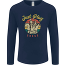Just Play Chess Mens Long Sleeve T-Shirt Navy Blue