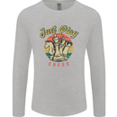 Just Play Chess Mens Long Sleeve T-Shirt Sports Grey