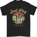 Just Play Chess Mens T-Shirt 100% Cotton Black