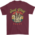 Just Play Chess Mens T-Shirt 100% Cotton Maroon