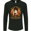 Just a Boy Who Loves Anime & a Cup of Tea Mens Long Sleeve T-Shirt Black