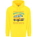 Just a Boy Who Loves Buses Bus Childrens Kids Hoodie Yellow