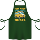 Just a Boy Who Loves Buses Bus Cotton Apron 100% Organic Forest Green