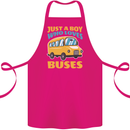 Just a Boy Who Loves Buses Bus Cotton Apron 100% Organic Pink