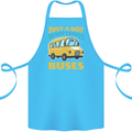 Just a Boy Who Loves Buses Bus Cotton Apron 100% Organic Turquoise