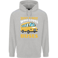 Just a Boy Who Loves Buses Bus Driver Childrens Kids Hoodie Sports Grey