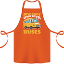 Just a Boy Who Loves Buses Bus Driver Cotton Apron 100% Organic Orange