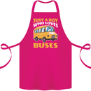 Just a Boy Who Loves Buses Bus Driver Cotton Apron 100% Organic Pink