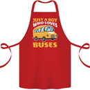 Just a Boy Who Loves Buses Bus Driver Cotton Apron 100% Organic Red