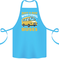 Just a Boy Who Loves Buses Bus Driver Cotton Apron 100% Organic Turquoise