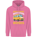 Just a Boy Who Loves Buses Bus Driver Mens 80% Cotton Hoodie Azelea