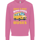 Just a Boy Who Loves Buses Bus Driver Mens Sweatshirt Jumper Azalea