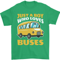 Just a Boy Who Loves Buses Bus Driver Mens T-Shirt 100% Cotton Irish Green