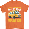 Just a Boy Who Loves Buses Bus Driver Mens T-Shirt 100% Cotton Orange