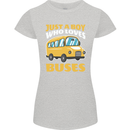 Just a Boy Who Loves Buses Bus Driver Womens Petite Cut T-Shirt Sports Grey
