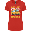 Just a Boy Who Loves Buses Bus Driver Womens Wider Cut T-Shirt Red