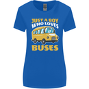 Just a Boy Who Loves Buses Bus Driver Womens Wider Cut T-Shirt Royal Blue