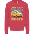Just a Boy Who Loves Buses Bus Kids Sweatshirt Jumper Heliconia