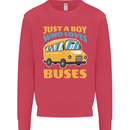 Just a Boy Who Loves Buses Bus Kids Sweatshirt Jumper Heliconia
