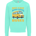Just a Boy Who Loves Buses Bus Kids Sweatshirt Jumper Peppermint