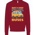 Just a Boy Who Loves Buses Bus Kids Sweatshirt Jumper Red