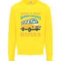 Just a Boy Who Loves Buses Bus Kids Sweatshirt Jumper Yellow
