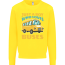 Just a Boy Who Loves Buses Bus Kids Sweatshirt Jumper Yellow