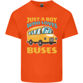 Just a Boy Who Loves Buses Bus Kids T-Shirt Childrens Orange